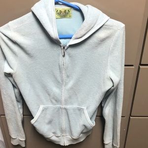 Juicy couture light blue terry hoodie large